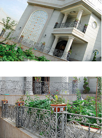 balcony and yard exterior decorative wrought iron