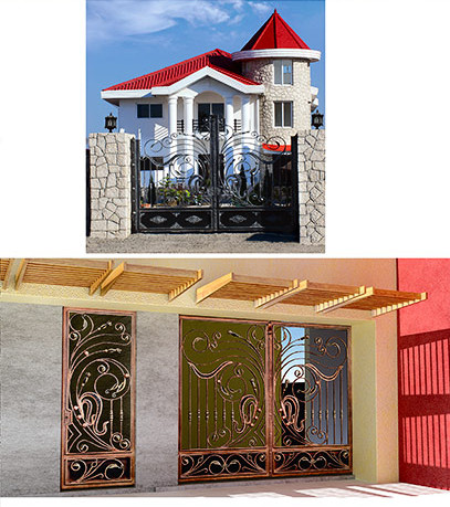 wrought iron component for gate