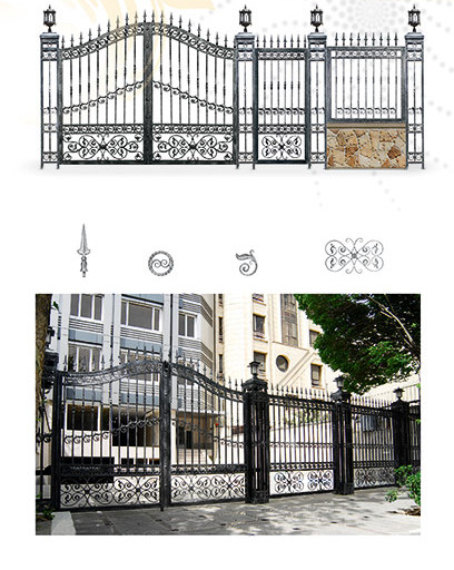 New Design Modern Decorative Wrought Iron Gates Models