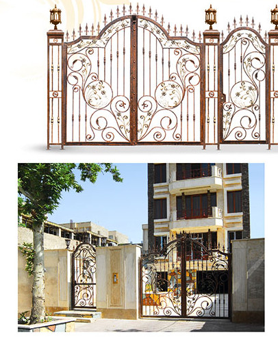 wrought iron house gate grill design