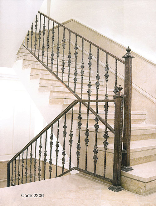 Wrought iron stair balusters