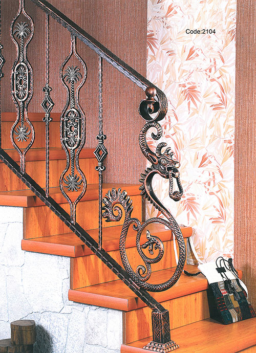 Beautiful Staircase with Iron Balusters