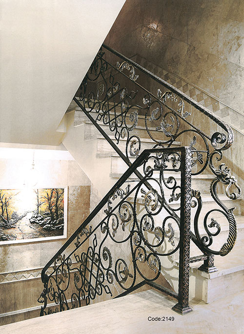 contemporary wrought iron railing eclectic