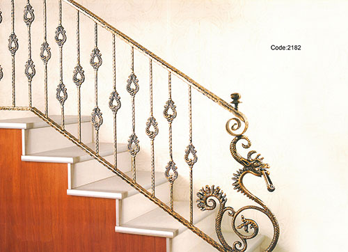 ornamental wrought iron stairs handrail