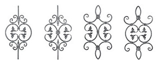 wrought iron handrail components