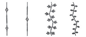 iron baluster components