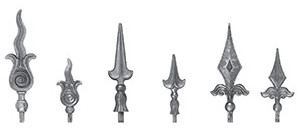 wrought iron spear points