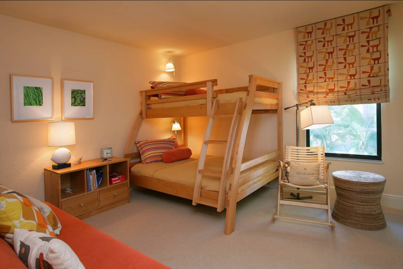 تخت خواب چوبی دو طبقه بچه ها