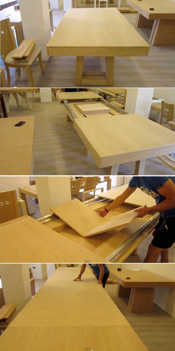 میز چوبی قابلیت تغییر عرض